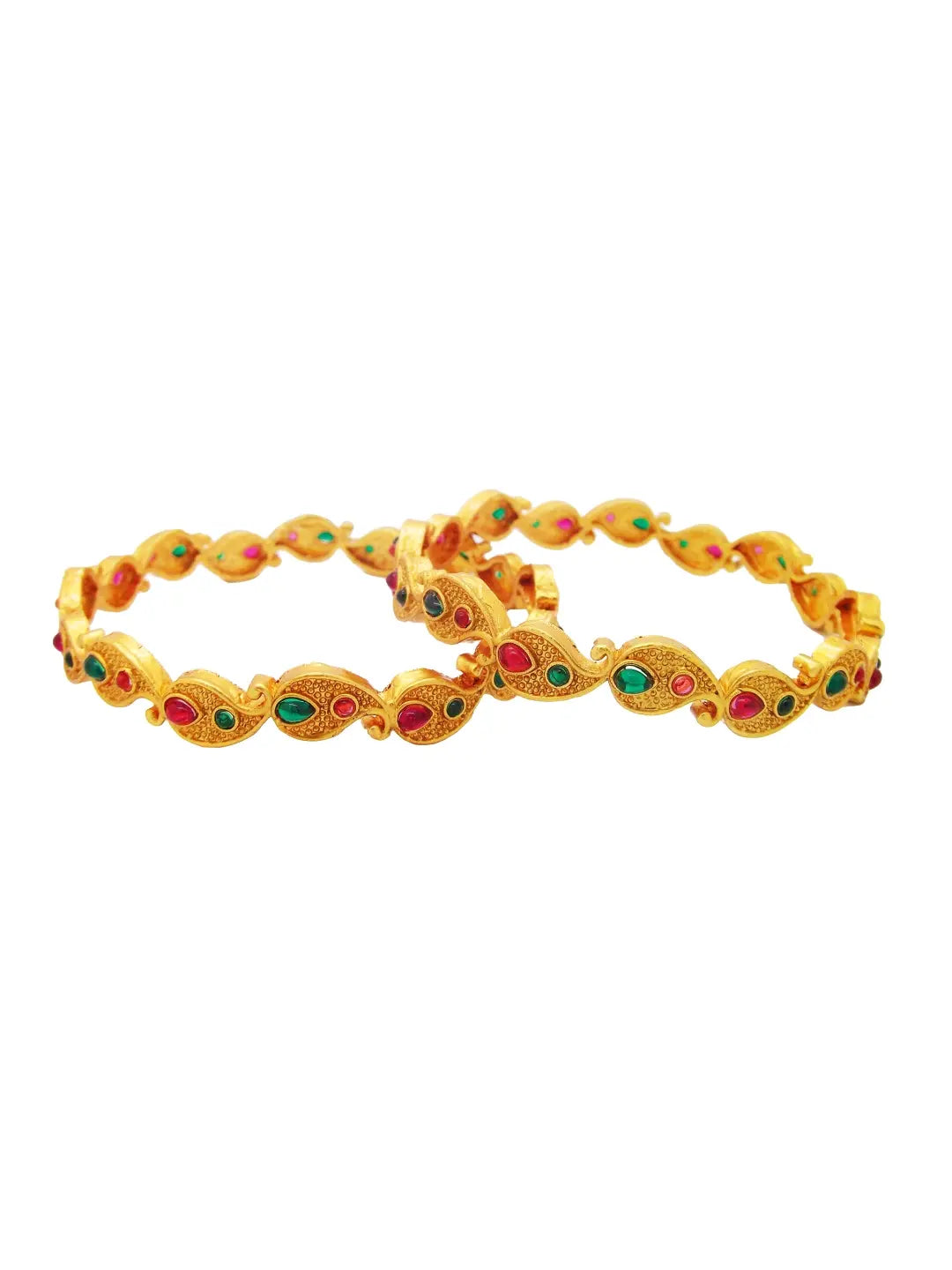 Gold Plated Paisley Bangles
